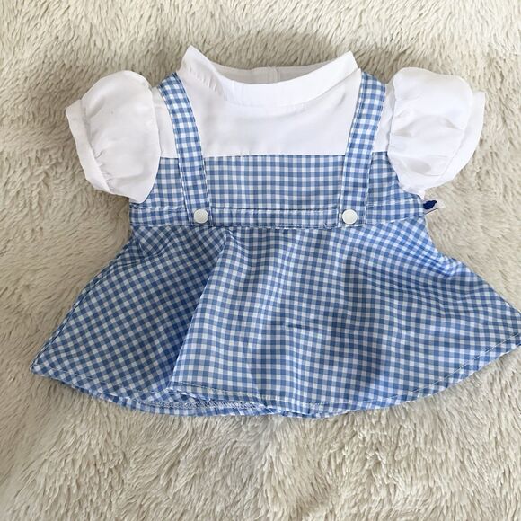Build A Bear Wizard Of Oz Dorothy Blue Checked Dress Cloths Accessories 80th - Picture 1 of 6